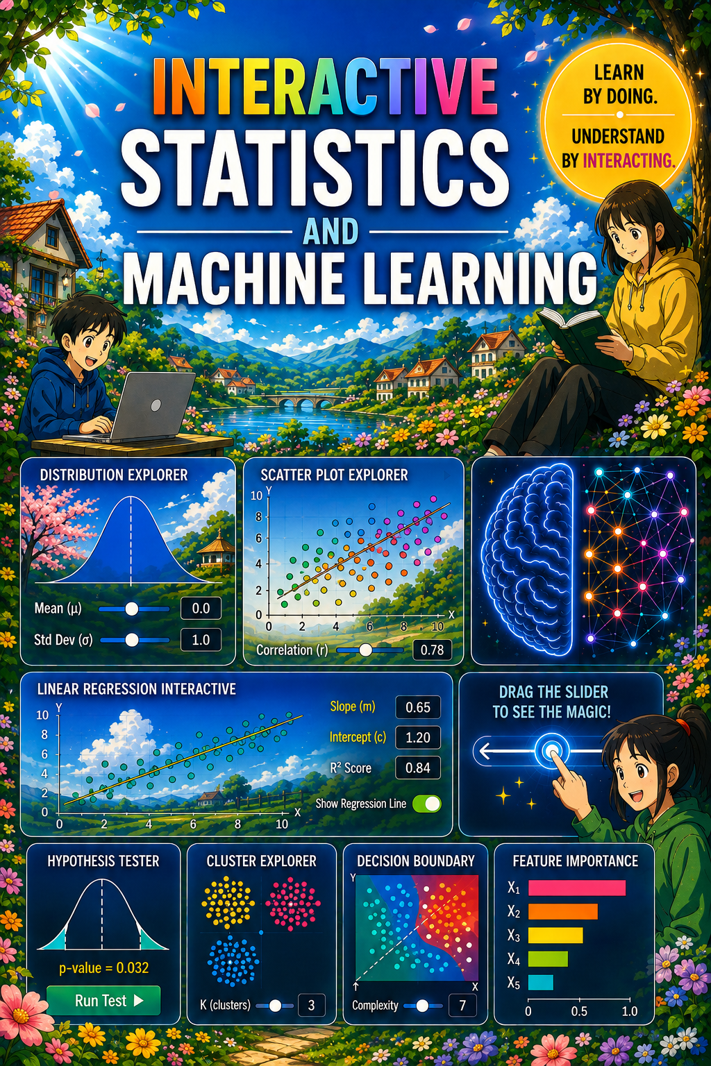 Interactive Statistics and Machine Learning